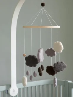 Handgemaakte babymobiel Clouds^Sebra Fashion