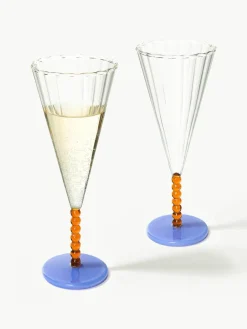 Handgemaakte champagneglazen Perle, 2 stuks^&k Amsterdam Discount