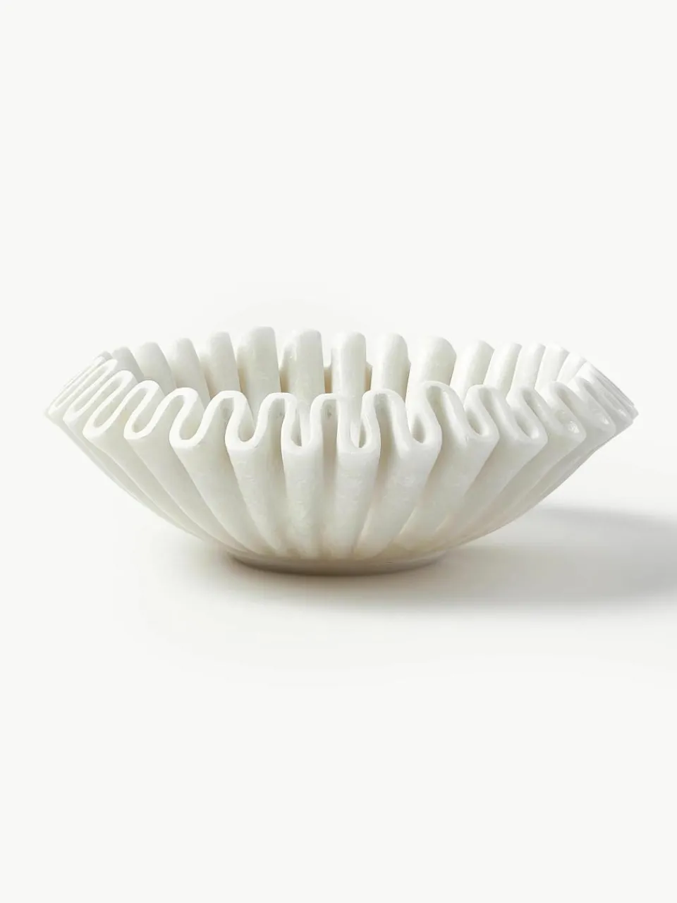 Handgemaakte decoratieve schaal Santorini van marmer, Ø 31 cm^Westwing Collection New
