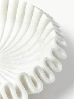 Handgemaakte decoratieve schaal Santorini van marmer, Ø 31 cm^Westwing Collection New