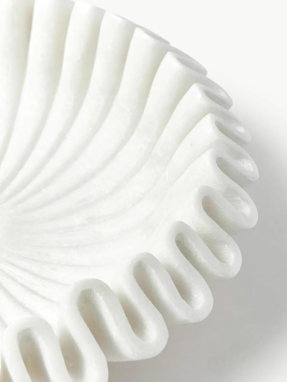 Handgemaakte decoratieve schaal Santorini van marmer, Ø 31 cm^Westwing Collection New