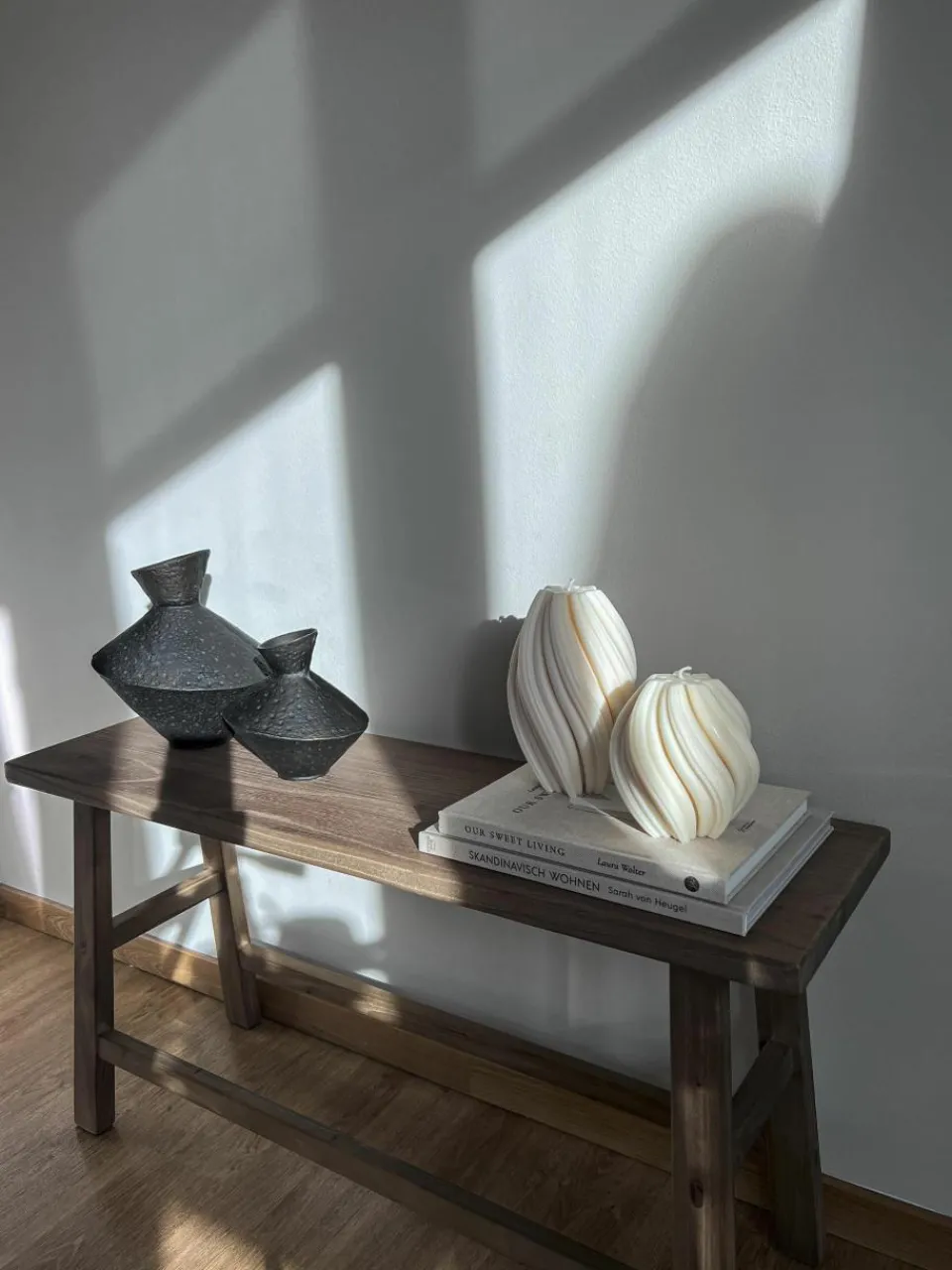 Handgemaakte design kaars Florence, H 9 cm^Noma Studio Online