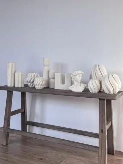 Handgemaakte design kaars Karla, H 11 cm^Noma Studio Best