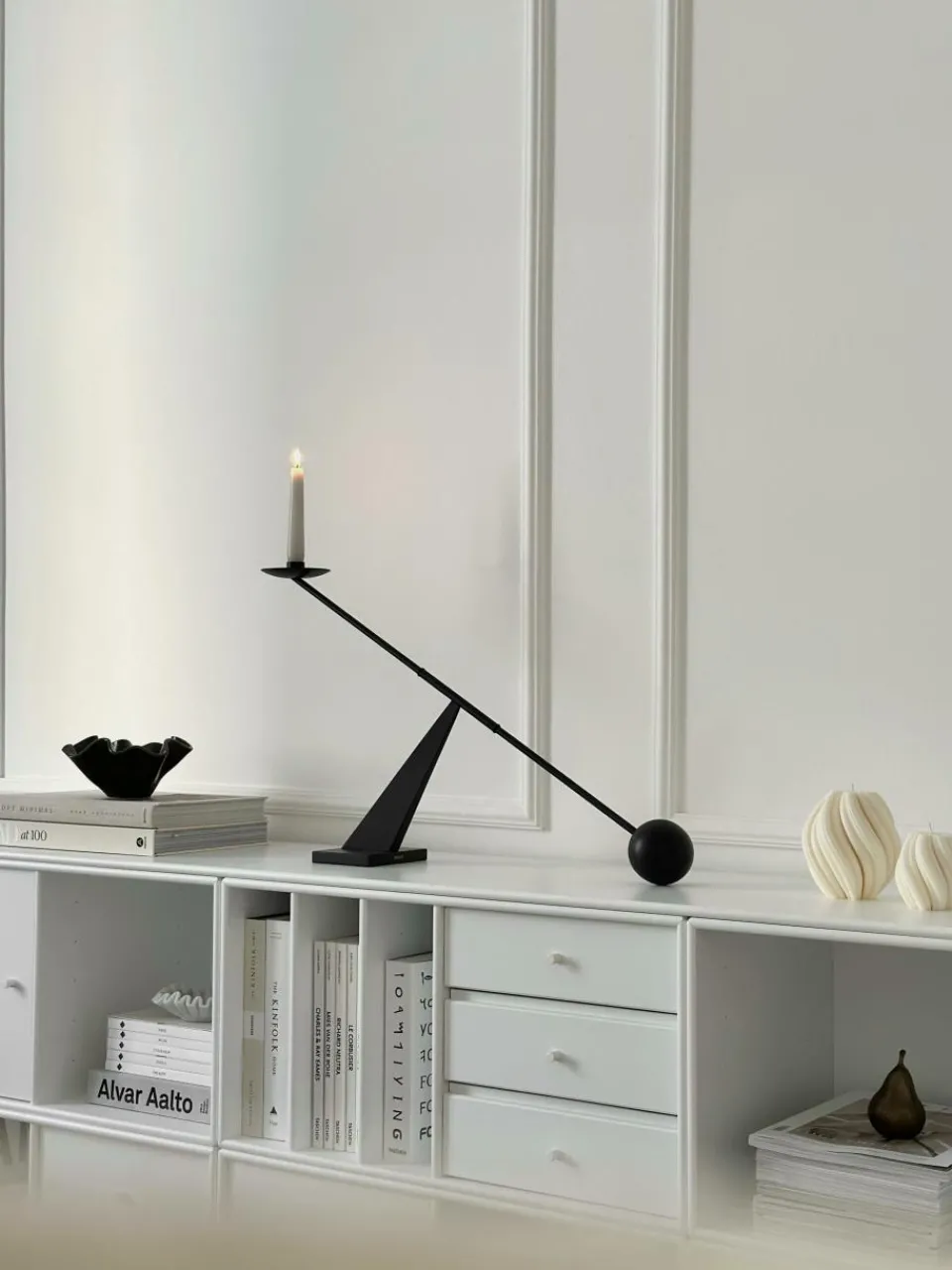 Handgemaakte design kaars Florence, H 11 cm^Noma Studio Best