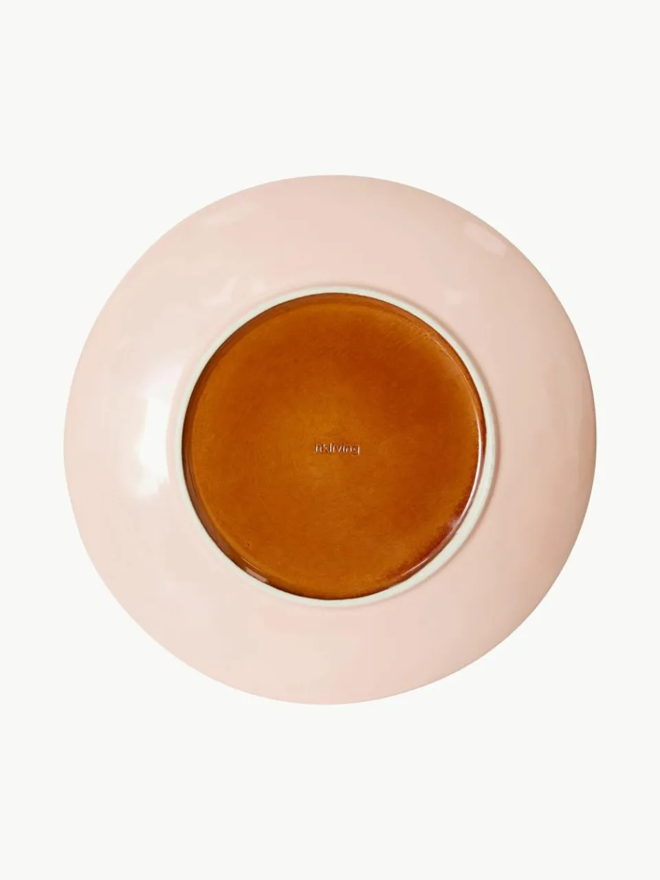 Handgemaakte dinerborden 70's van keramiek, 2 stuks^HKLIVING Discount