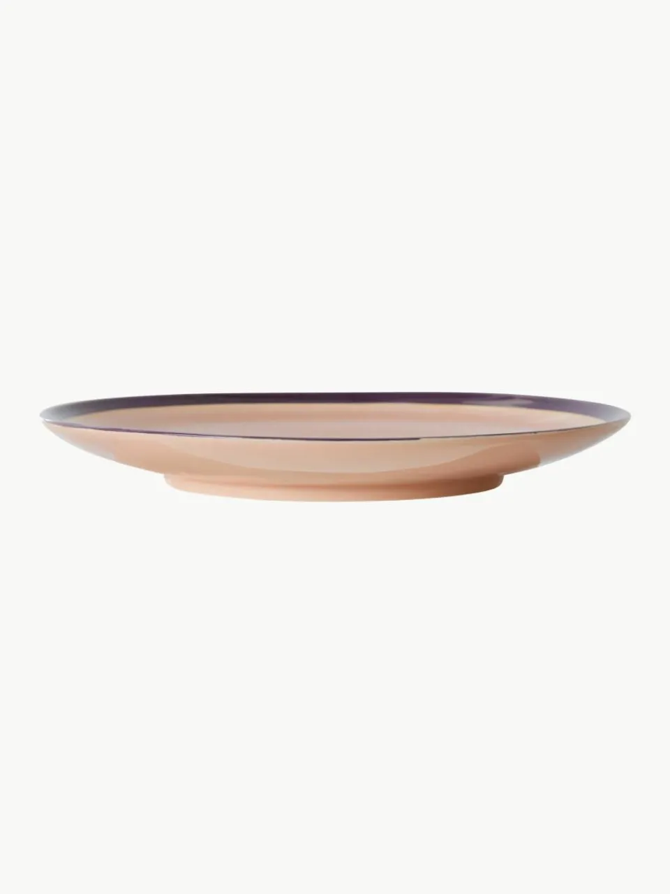 Handgemaakte dinerborden 70's van keramiek, 2 stuks^HKLIVING Discount