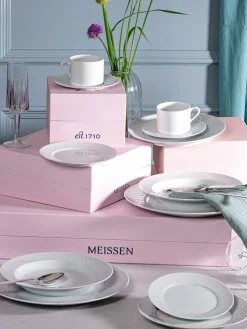 Handgemaakte dinerborden No. 41 van porselein, 2 stuks^Meissen Best