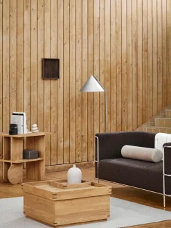 Handgemaakte eikenhouten salontafel Japanese met opbergruimte^Kristina Dam Online