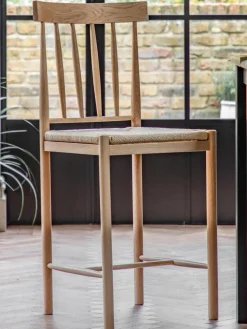 Handgemaakte eikenhouten barstoelen Eton, 2 stuks^Westwing Sale