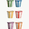 Handgemaakte espressokopjes Righe, 6-delig^zafferano Discount
