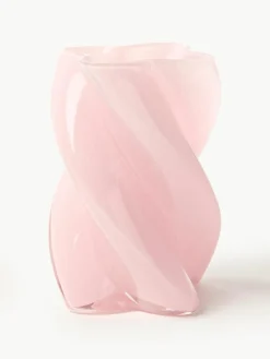 Handgemaakte glazen vaas Marshmallow, H 20 cm^&k Amsterdam Best