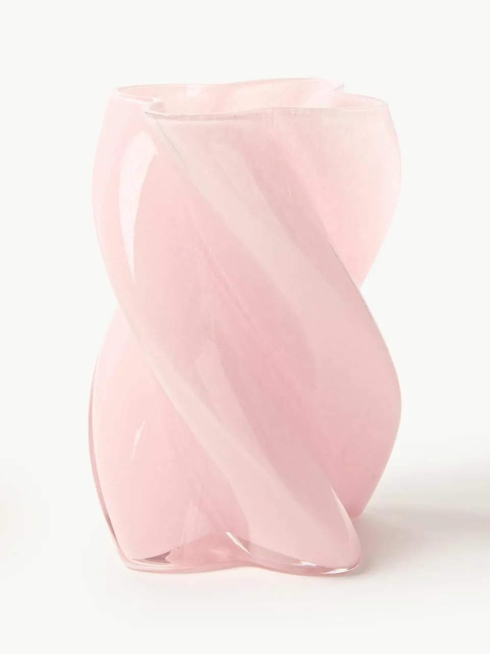 Handgemaakte glazen vaas Marshmallow, H 20 cm^&k Amsterdam Best