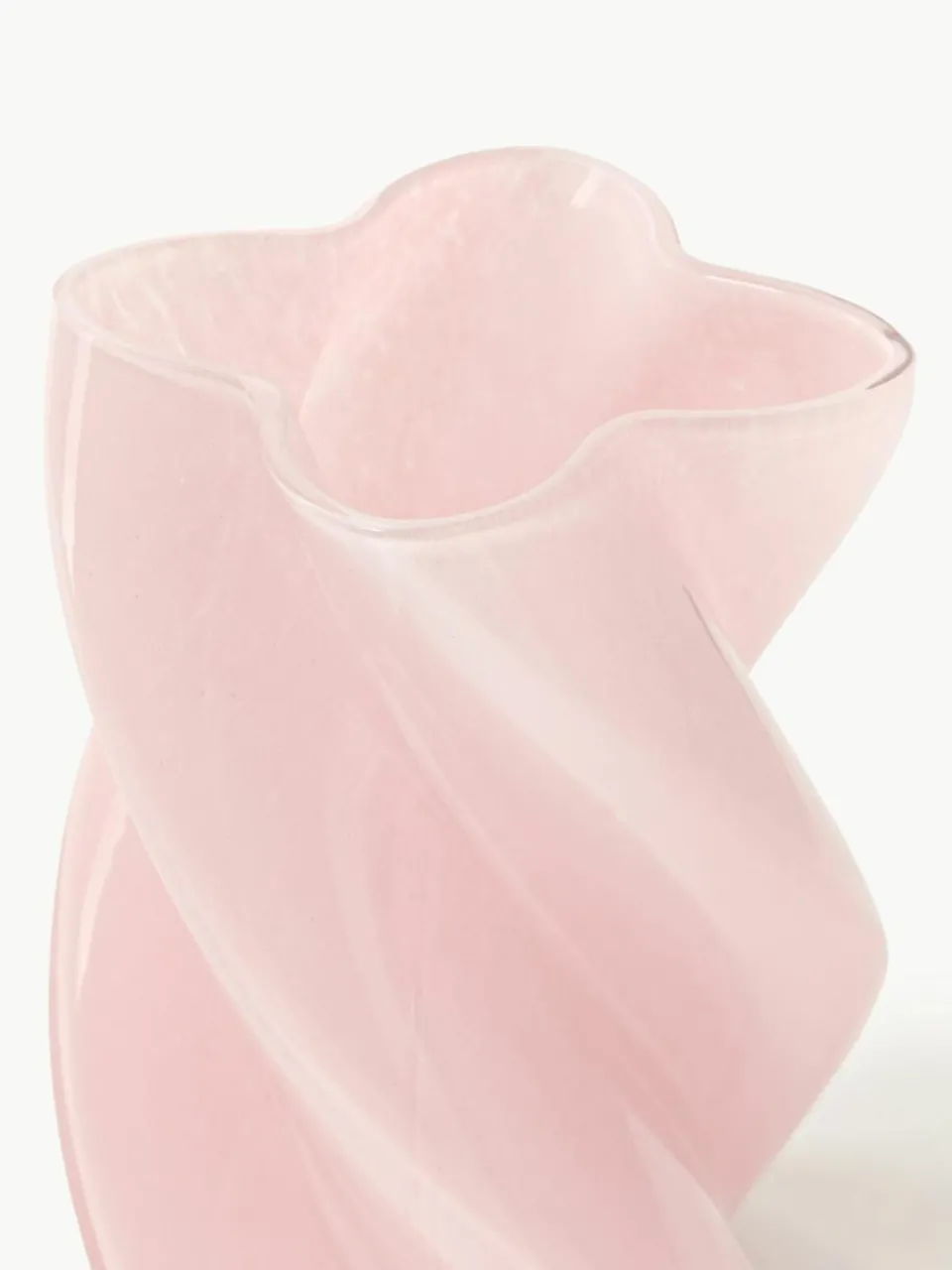 Handgemaakte glazen vaas Marshmallow, H 20 cm^&k Amsterdam Best