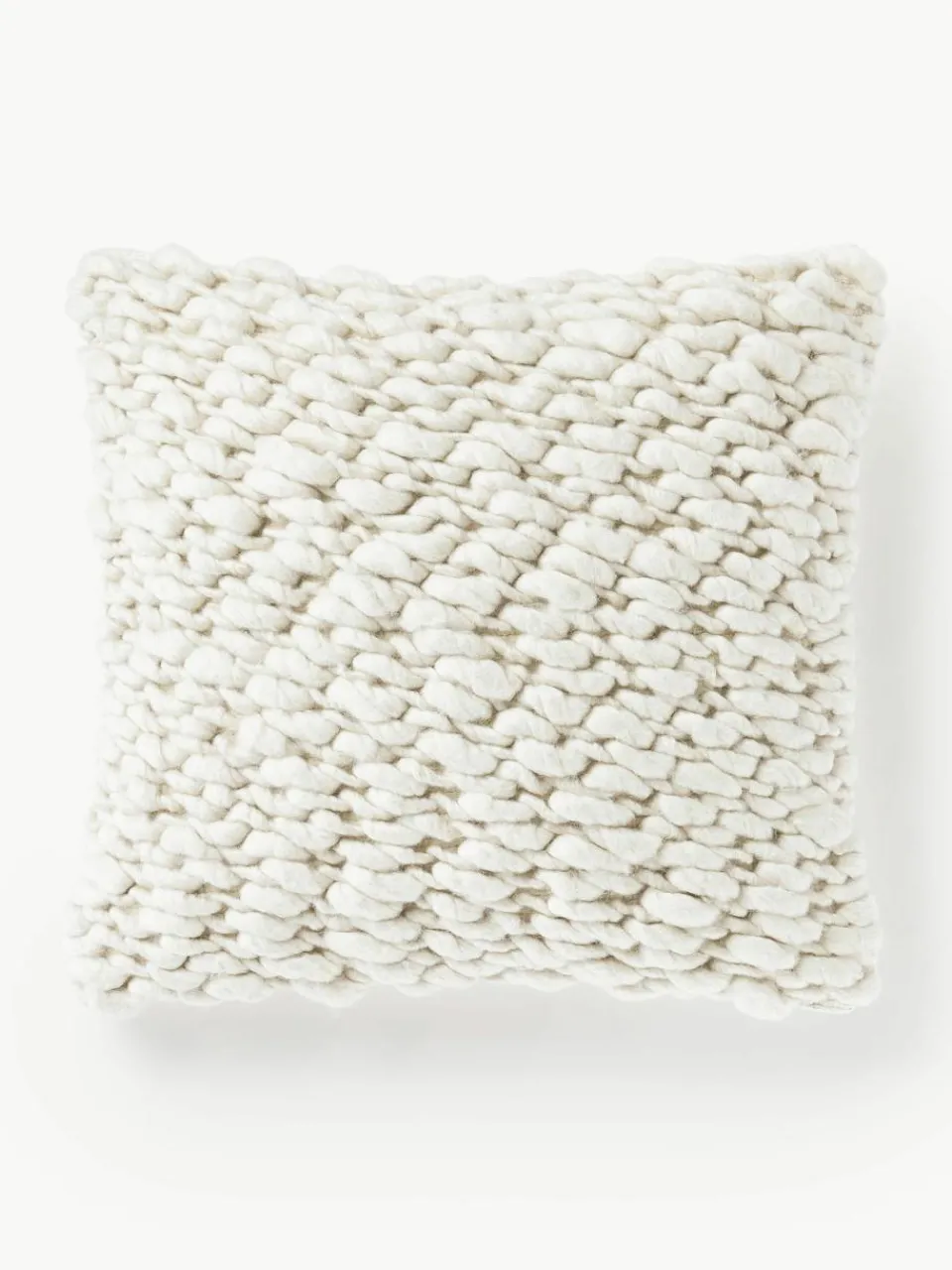Handgemaakte grofgebreide kussenhoes Belen^Westwing Collection Outlet