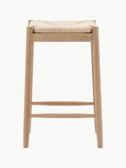 Handgemaakte hocker Eton van eikenhout^Westwing Best