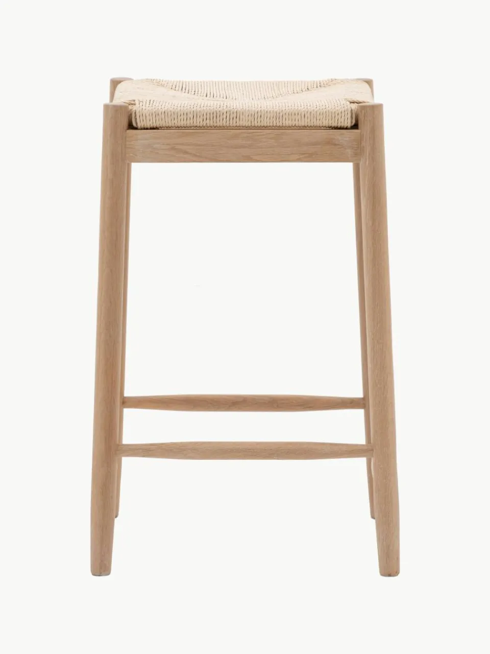 Handgemaakte hocker Eton van eikenhout^Westwing Best