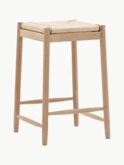 Handgemaakte hocker Eton van eikenhout^Westwing Best