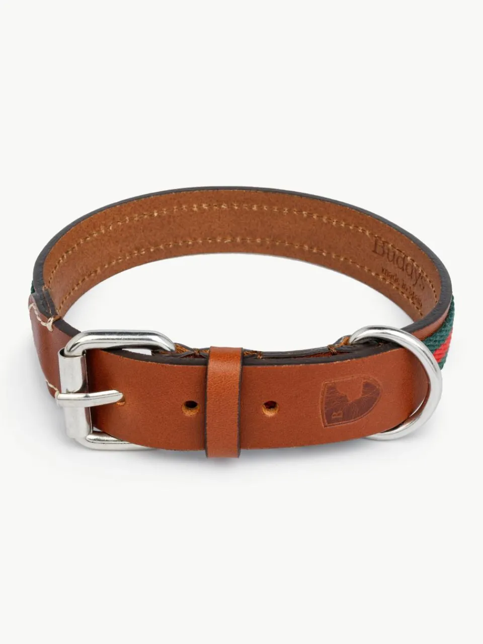 Handgemaakte huisdier halsband Baseball, in verschillende formaten^Buddys Dogwear Online
