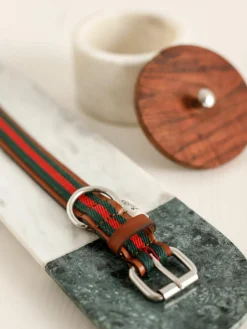 Handgemaakte huisdier halsband Baseball, in verschillende formaten^Buddys Dogwear Online