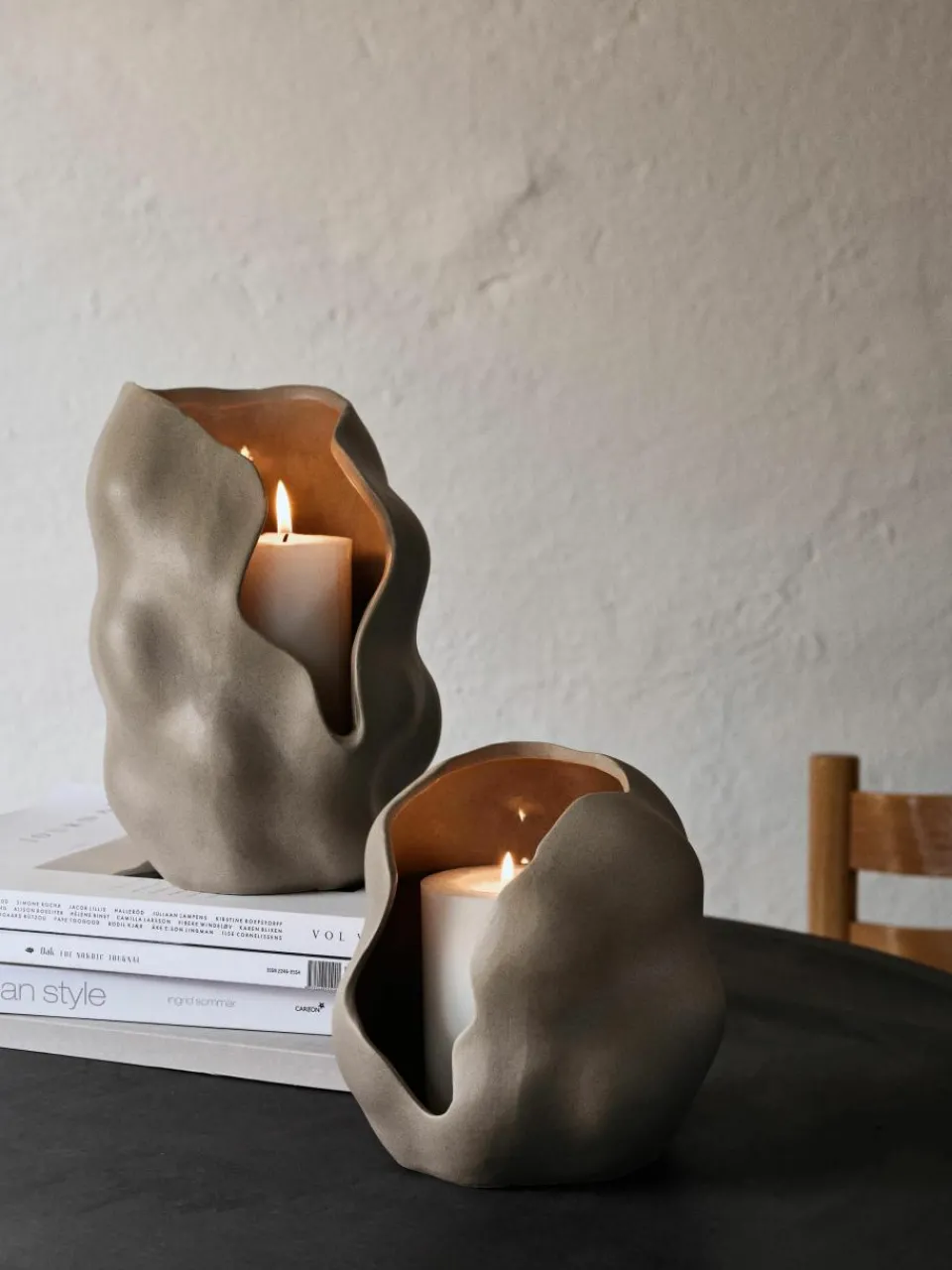 Handgemaakte kandelaar Hekla, H 24 cm^Broste Copenhagen New