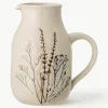 Handgemaakte karaf Bea met grasmotief 1,5 L^Bloomingville Outlet