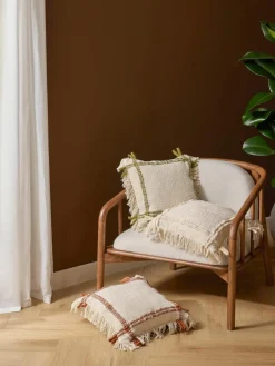 Handgemaakte katoenen kussenhoes Catalina met franjes^Westwing Collection Sale