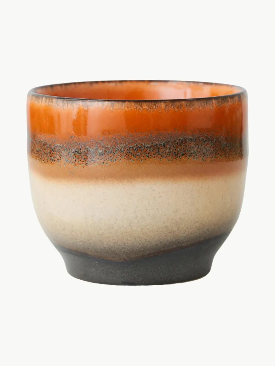 Handgemaakte keramische koffiebekers 70's, set van 4^HKLIVING Best