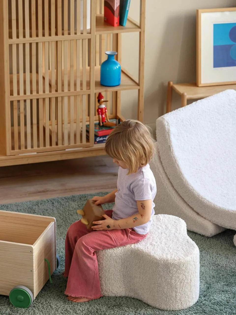 Handgemaakte kinderpoef Cloud van teddy^Wigiwama Best