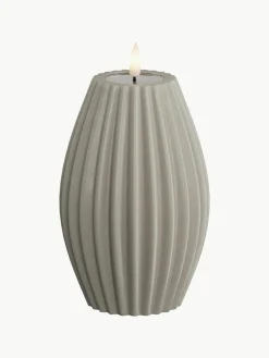 Handgemaakte LED kaars Round Stripe, H 15 cm^Westwing Discount