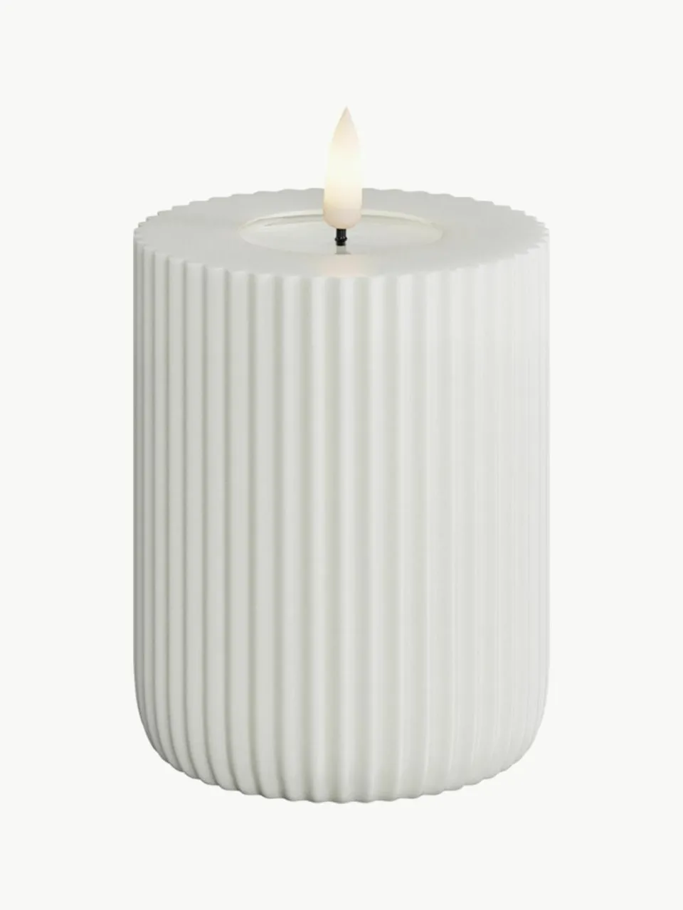 Handgemaakte LED kaars Solid Stripe, H 10 cm^Westwing Sale