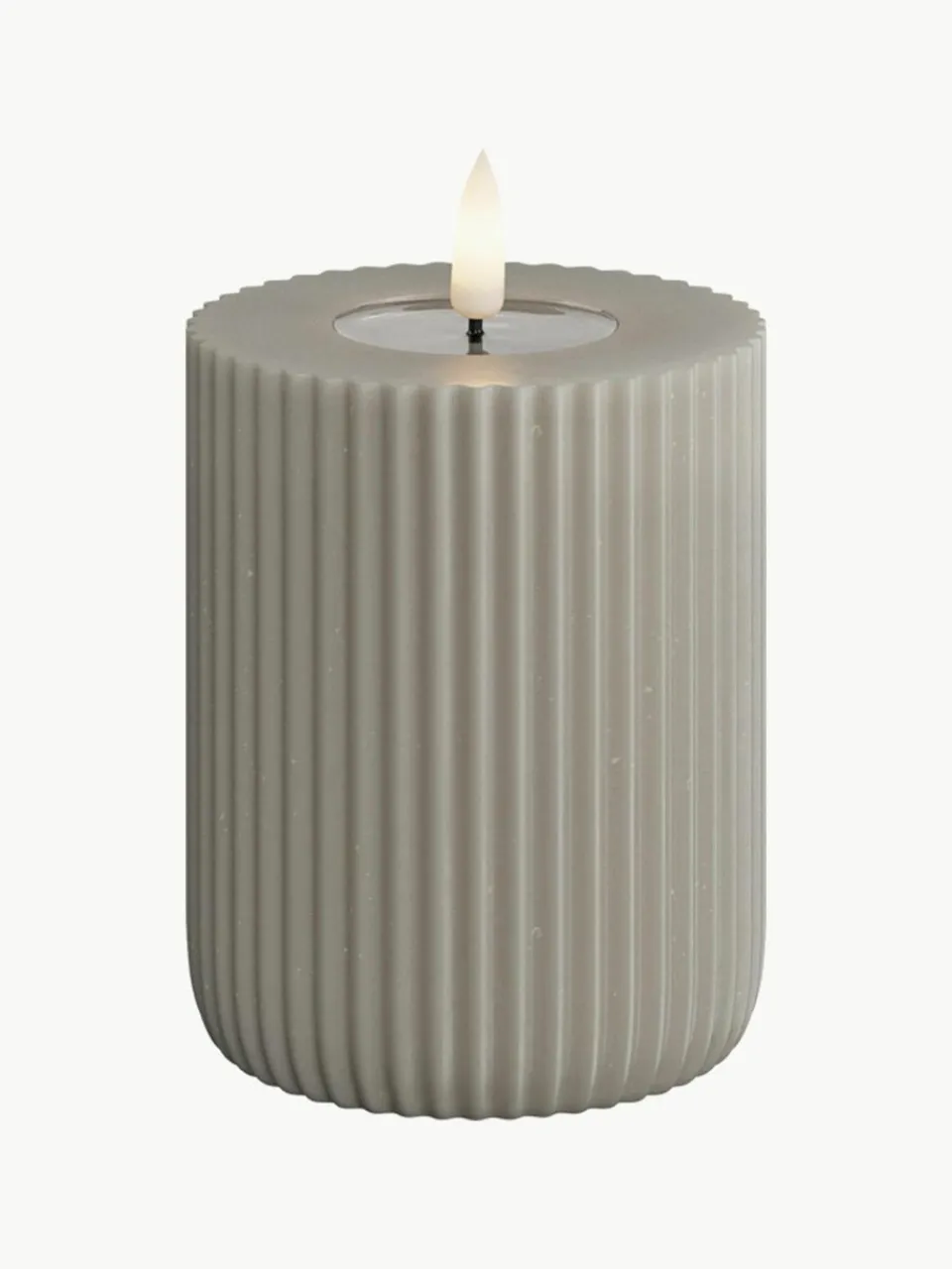 Handgemaakte LED kaars Solid Stripe, H 10 cm^Westwing Fashion