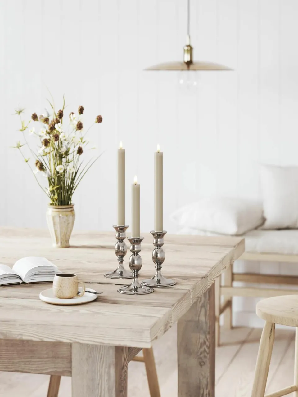 Handgemaakte LED steekkaarsen Real Flame, H 15 cm, 2 stuks^Westwing Online