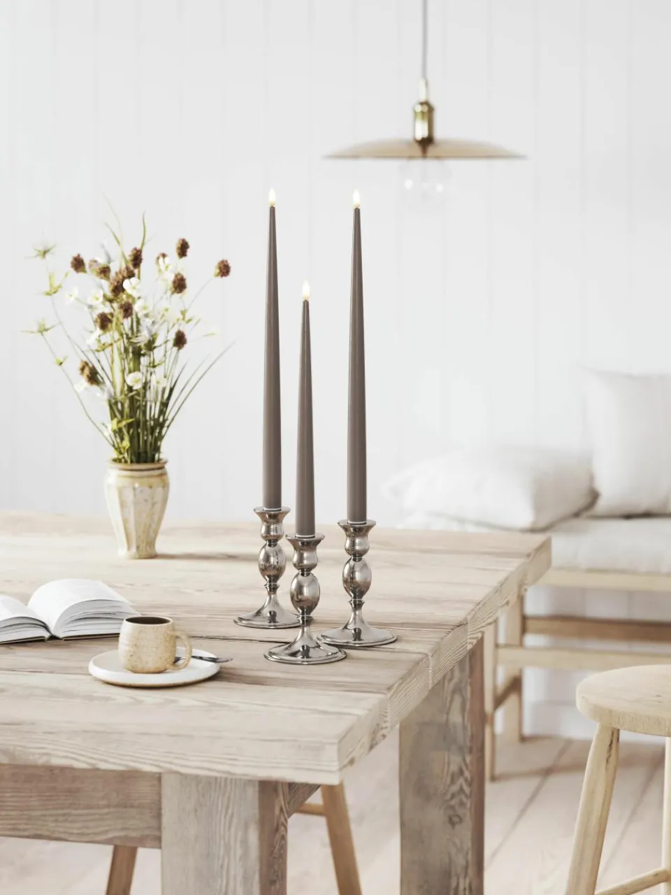 Handgemaakte LED steekkaarsen Real Flame, H 38 cm, 2 stuks^Westwing Discount