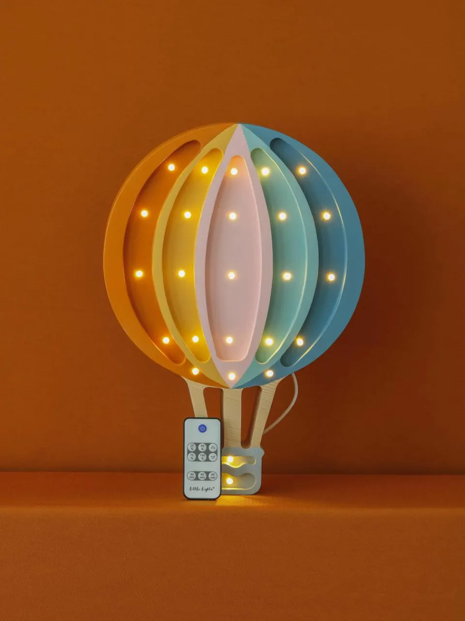 Handgemaakte LED-kinderlamp Hot Air Baloon met timerfunctie en afstandsbediening, dimbaar^Little Lights New