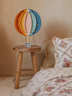 Handgemaakte LED-kinderlamp Hot Air Baloon met timerfunctie en afstandsbediening, dimbaar^Little Lights New
