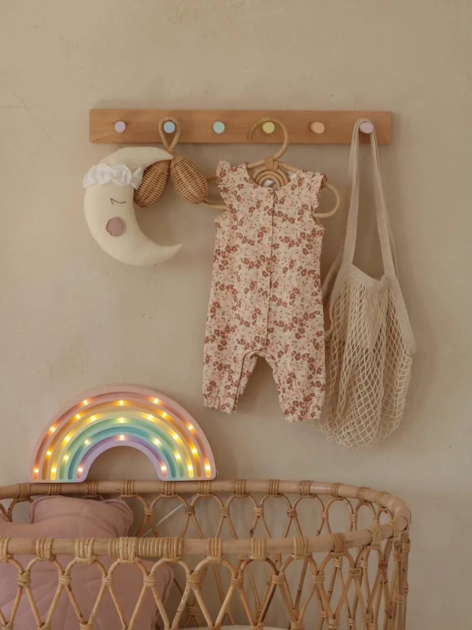 Handgemaakte LED-kinderlamp Rainbow met timerfunctie en afstandsbediening, dimbaar^Little Lights Sale