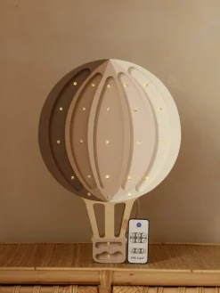 Handgemaakte LED-kinderlamp Hot Air Baloon met timerfunctie en afstandsbediening, dimbaar^Little Lights Outlet