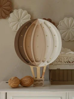 Handgemaakte LED-kinderlamp Hot Air Baloon met timerfunctie en afstandsbediening, dimbaar^Little Lights Outlet