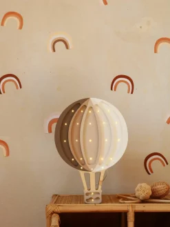 Handgemaakte LED-kinderlamp Hot Air Baloon met timerfunctie en afstandsbediening, dimbaar^Little Lights Outlet