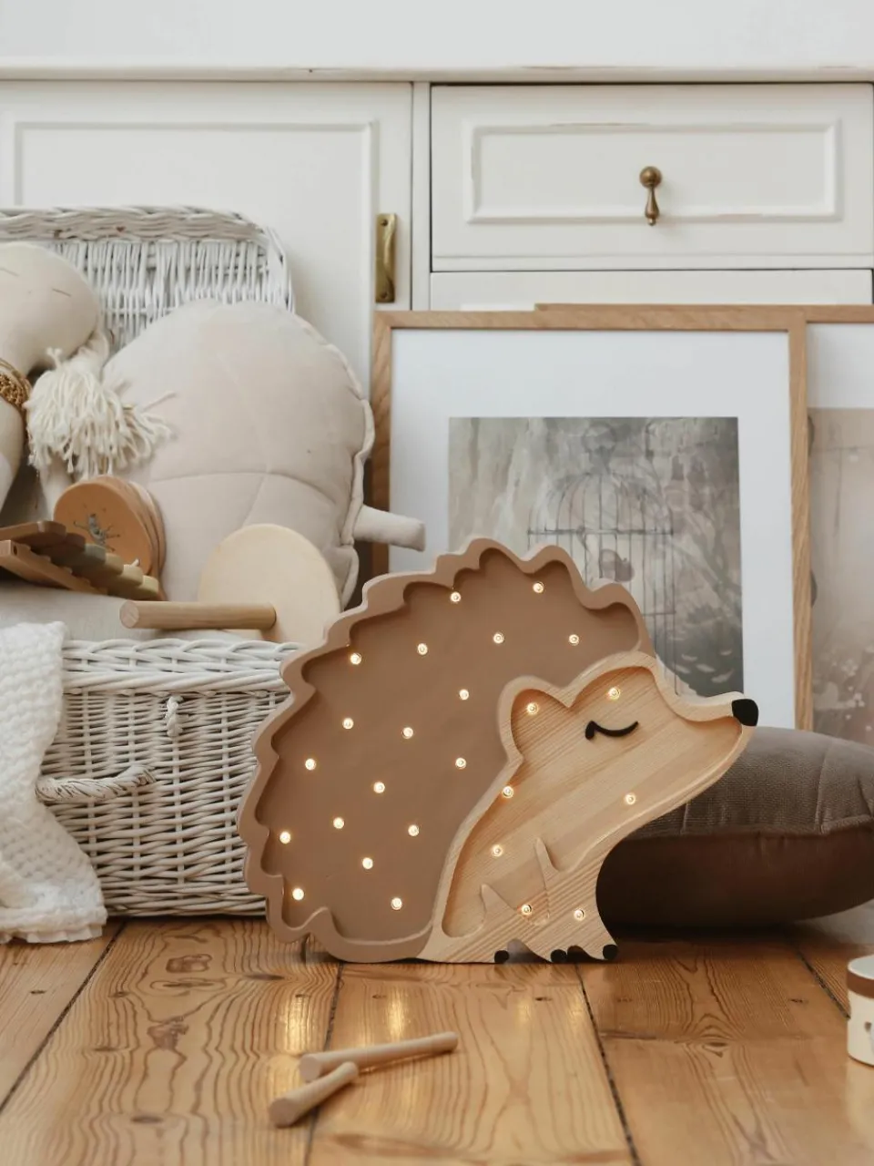Handgemaakte LED-kinderlamp Hedgehog met timerfunctie en afstandsbediening, dimbaar^Little Lights Clearance