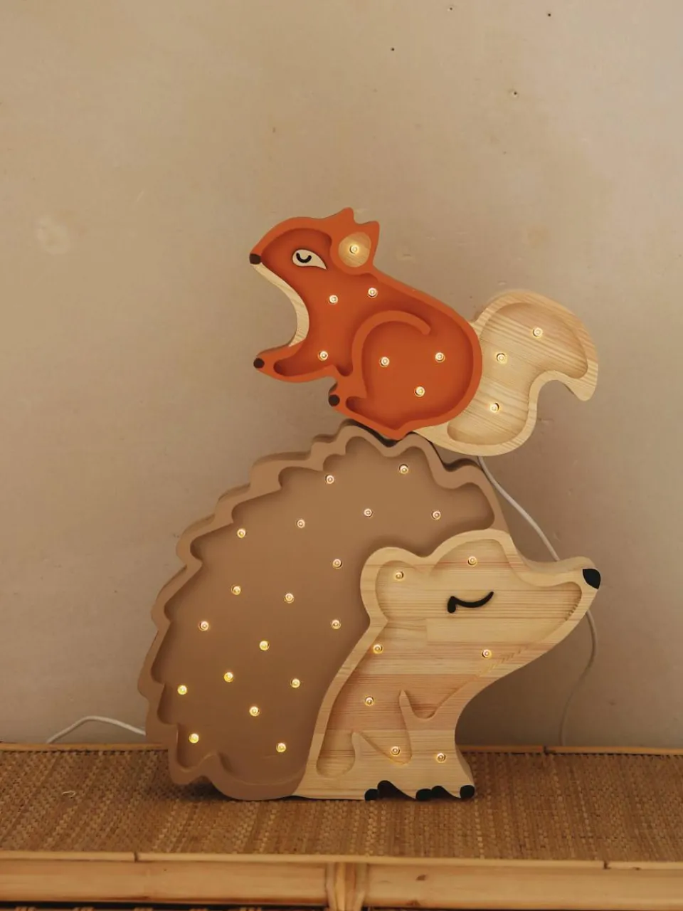 Handgemaakte LED-kinderlamp Hedgehog met timerfunctie en afstandsbediening, dimbaar^Little Lights Clearance