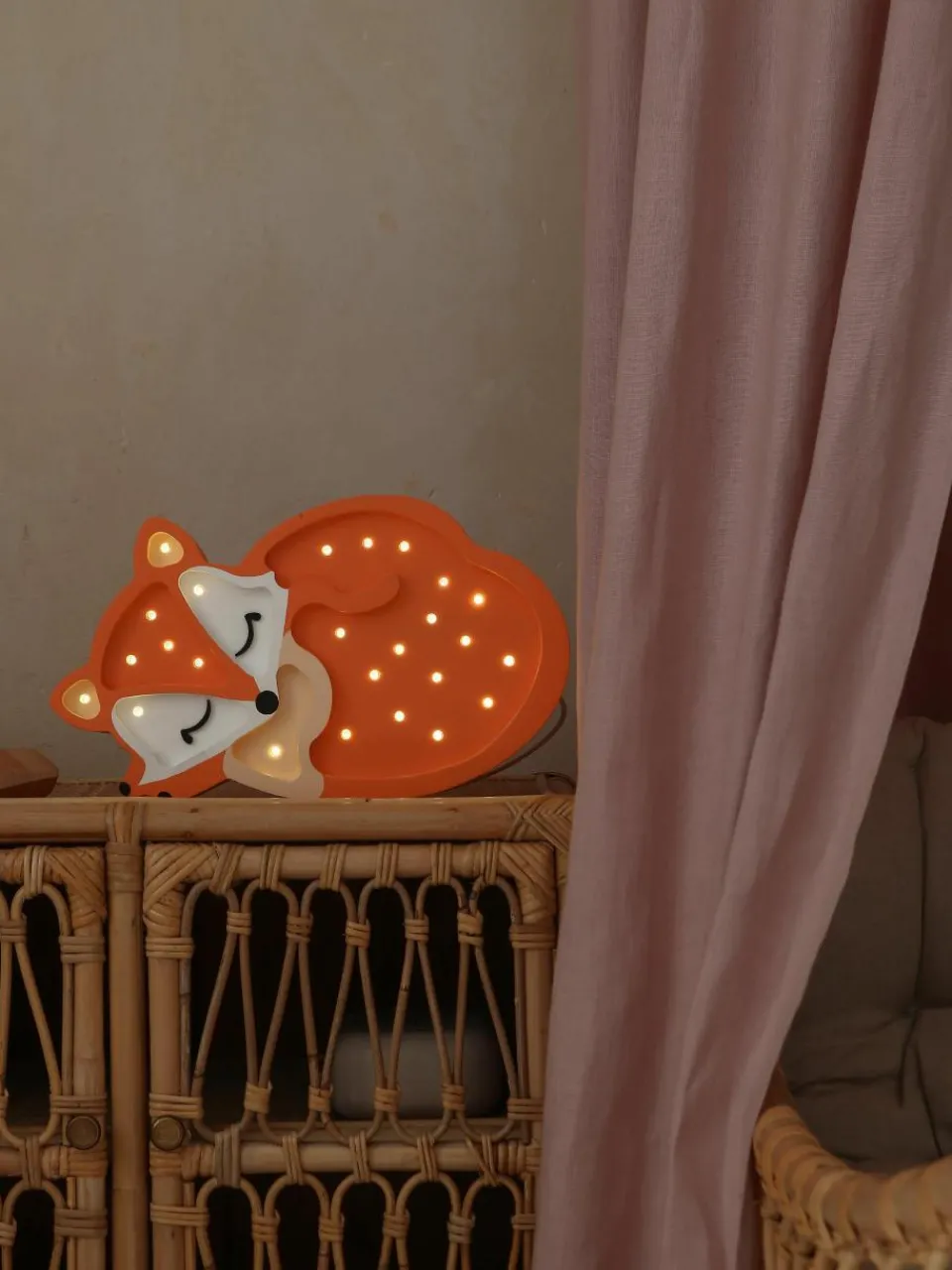 Handgemaakte LED-kinderlamp Fox met timerfunctie en afstandsbediening, dimbaar^Little Lights Discount