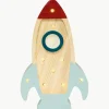 Handgemaakte LED-kinderlamp Space Rocket Mini met timerfunctie en afstandsbediening, dimbaar^Little Lights Sale