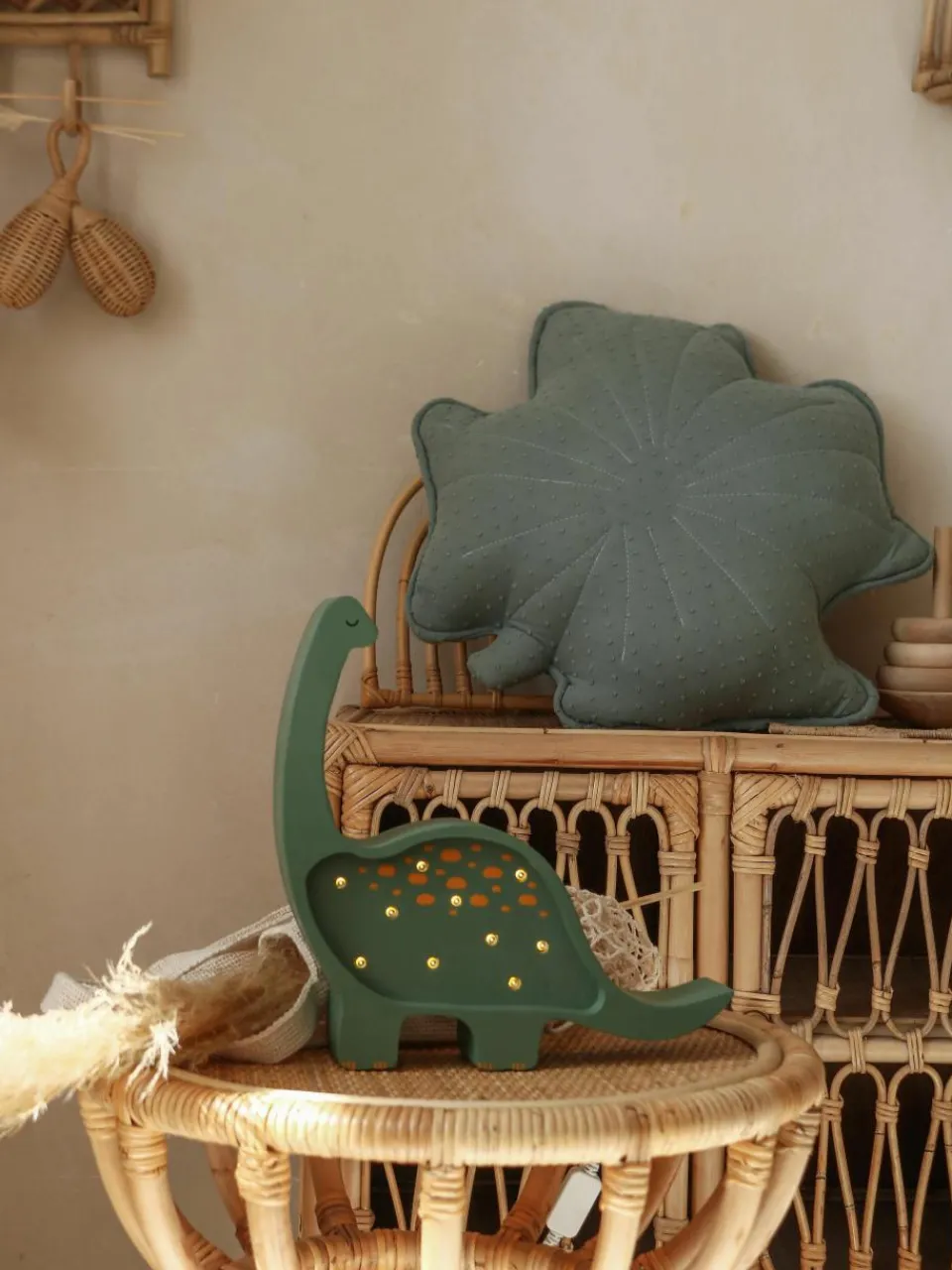Handgemaakte LED-kinderlamp Diplodocus Mini met timerfunctie en afstandsbediening, dimbaar^Little Lights Discount