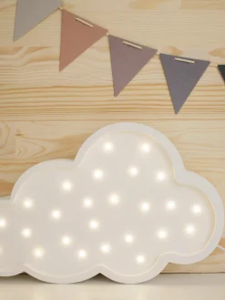 Handgemaakte LED-kinderlamp Cloud met timerfunctie en afstandsbediening, dimbaar^Little Lights Outlet