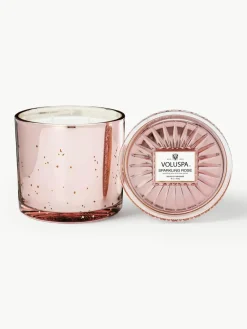 Handgemaakte 3-lonts geurkaars Bougie Parfumee (mousserende wijn & rozenblaadjes)^Voluspa Outlet