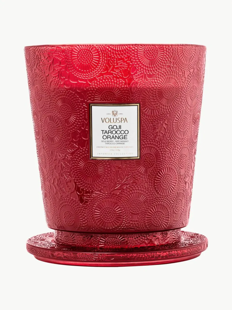Handgemaakte 5-lonts geurkaars Japonica Collection (goji bes, mango & tarocco sinaasappel)^Voluspa Online