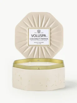 Handgemaakte 3-lonts geurkaars Bougie Parfumee (kokosnoot, mangobloesem & papaja)^Voluspa Hot