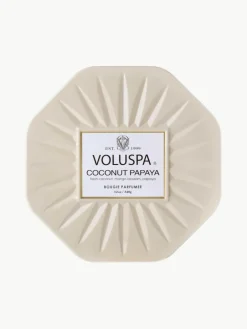 Handgemaakte 3-lonts geurkaars Bougie Parfumee (kokosnoot, mangobloesem & papaja)^Voluspa Hot