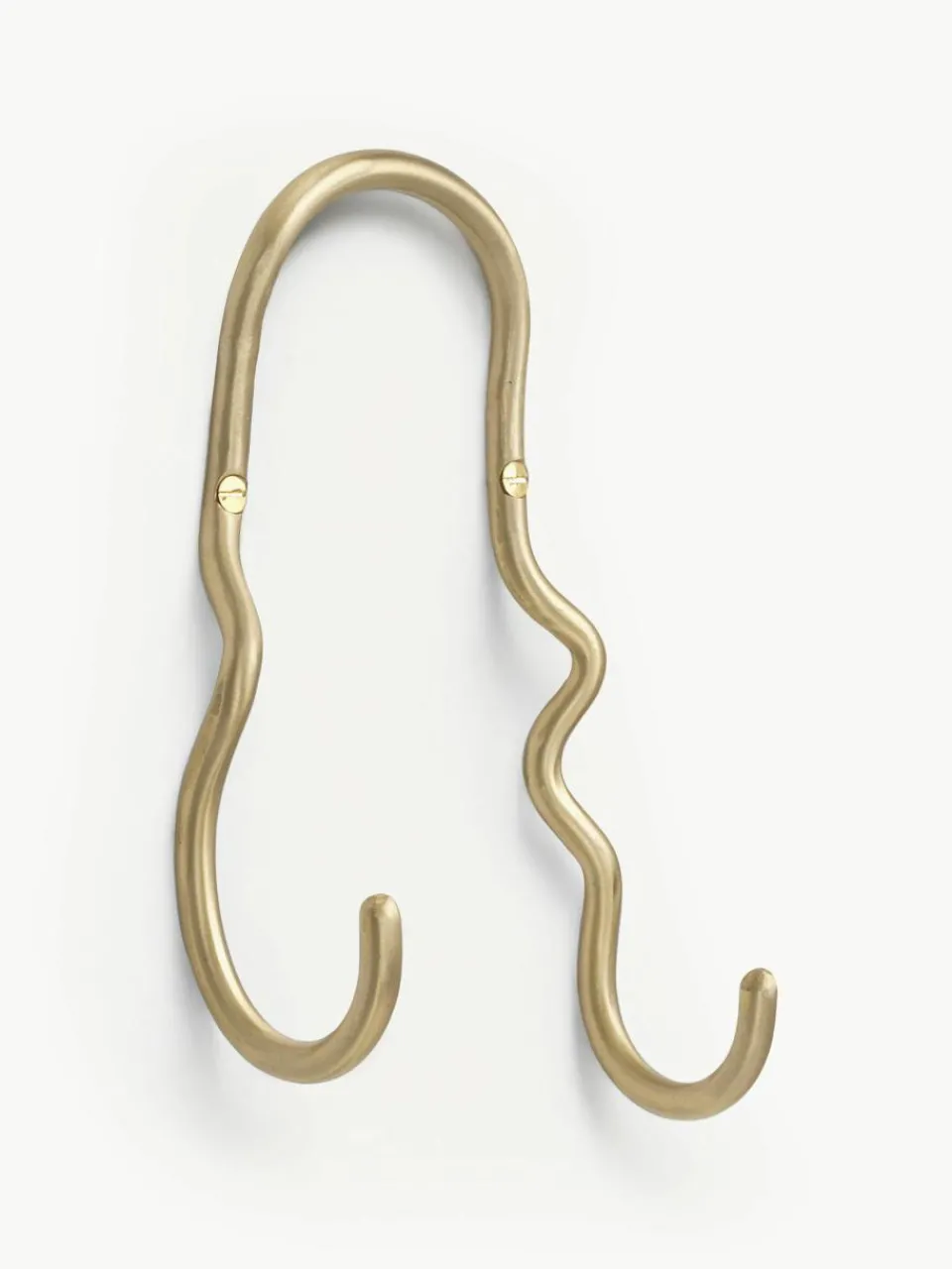 Handgemaakte messing wandhaak Curvature^ferm LIVING Outlet